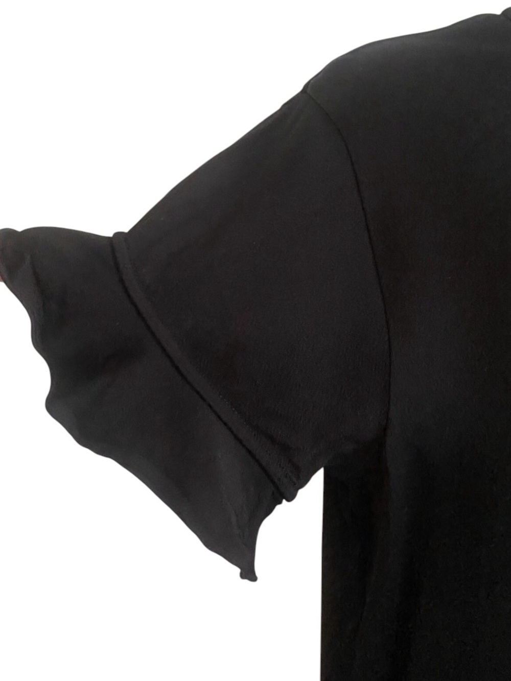 Kate Spade‎ Top Black Ruffle Top Short Sleeve S EUC - Picture 3 of 6